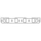 Cometic Ford 302/351W V8 Intake Manifold Gasket .060in Fiber 1.280in X 2.115in Port 20 Pack