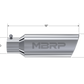 MBRP Universal Tip 6in OD Rolled End 4in Inlet 18in Length T304