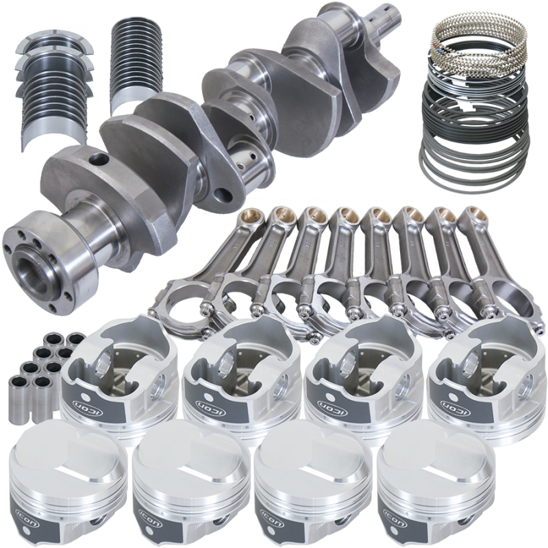 Eagle Chevy 454 1Pc 4.000in Crank 6.135in I-Beam Rods 43cc Dome 4.350in Pistons Rotating Assembly