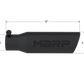 MBRP Universal Tip 3in O.D. Angled Rolled End 2 inlet 12 length - Black Finish
