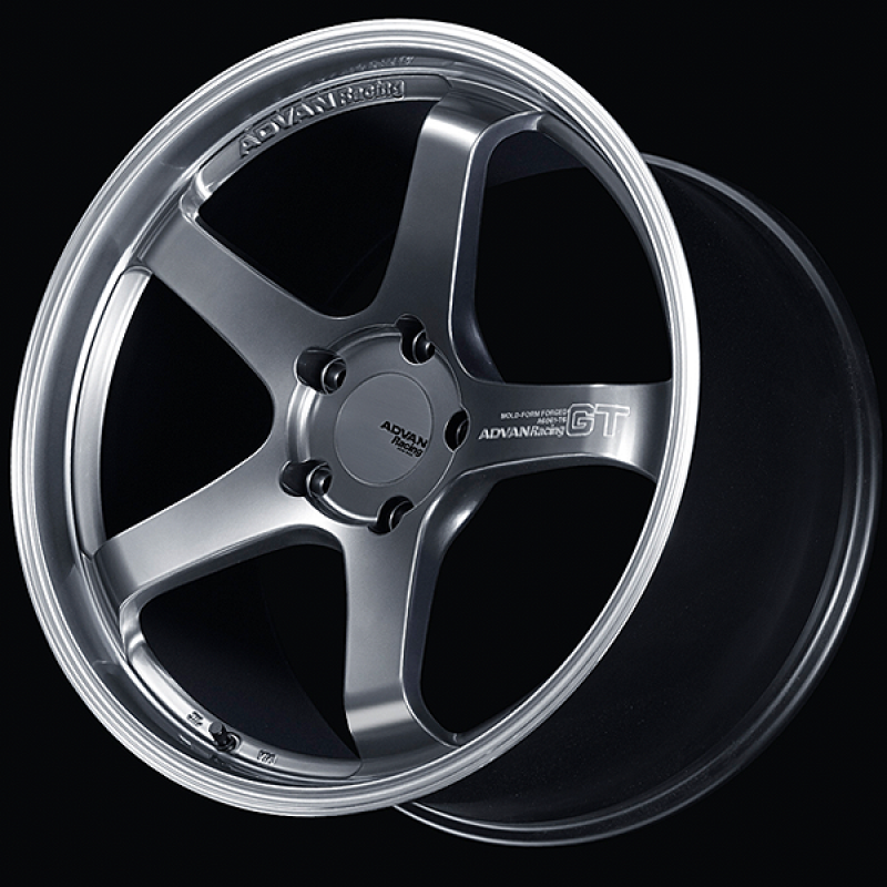 Advan GT for Porsche 19x12.0 / +63 Offset / 5-130 / 71.6mm Bore / Machining & Hyper Platinum Black