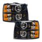 Oracle Lighting 07-13 Chevrolet Silverado Assembled Halo Headlights Round Style - Blk Housing -Green