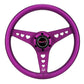 NRG All Aluminum Steering Wheel 330mm - Heart Cut Out- Ergonomic Grip- Anadized Purple