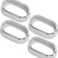 Kentrol 07-10 Jeep Wrangler JK Interior Door H/le Bezels 4 Pieces - Polished Silver