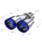 MBRP Universal T304 SS Dual Burnt End Tip 3.5in OD/2.5in Inlet