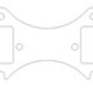Cometic Ford Gen-1 FE V8 .030in MLS Exhaust Manifold Gasket Set - 1.560in x 2.310in Rectangle Port