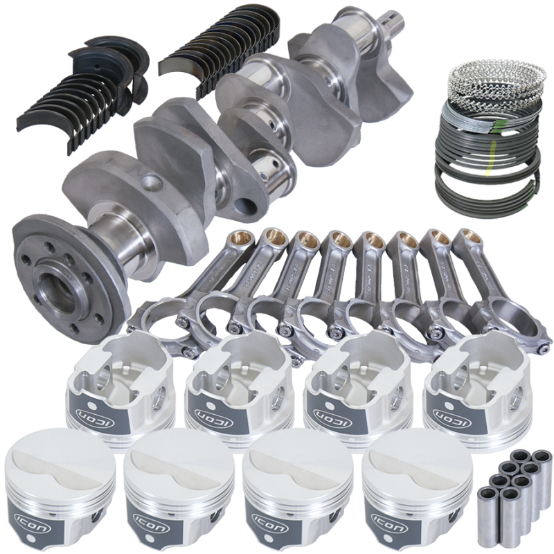 Eagle Chevy LT1 350 1Pc 3.480in Crank 5.700in I-Beam Rods -3.7cc 4.030in Pistons Rotating Assembly