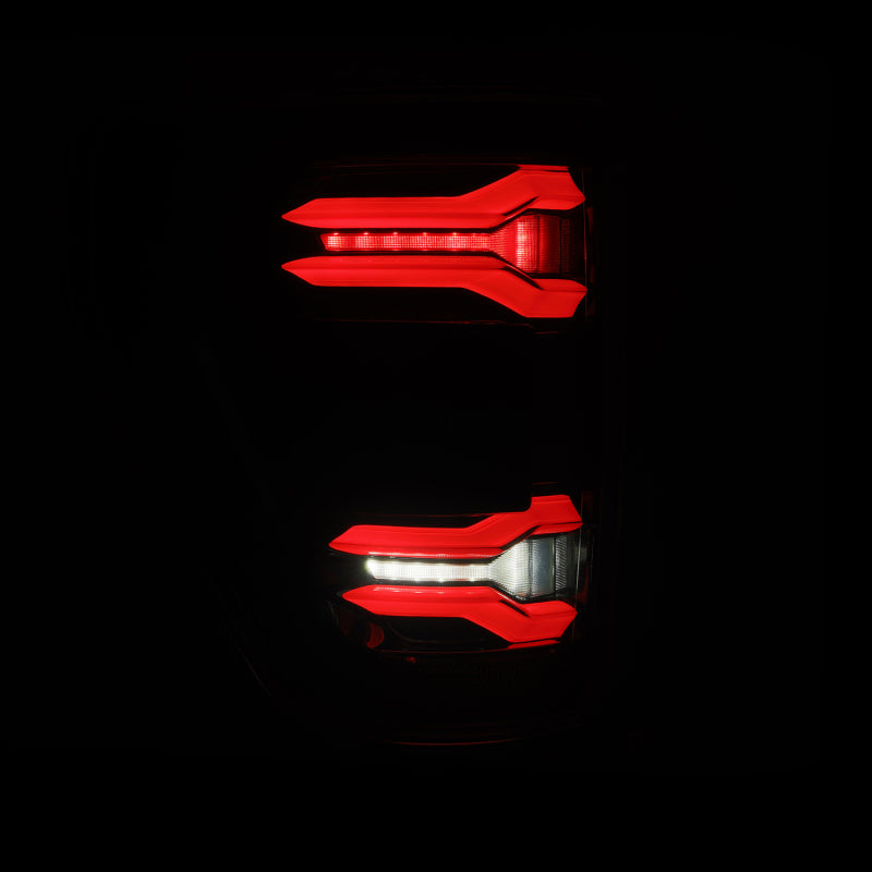 AlphaRex 21-23 Ford F-150 LUXX LED Tailights - Black w/ BLIS
