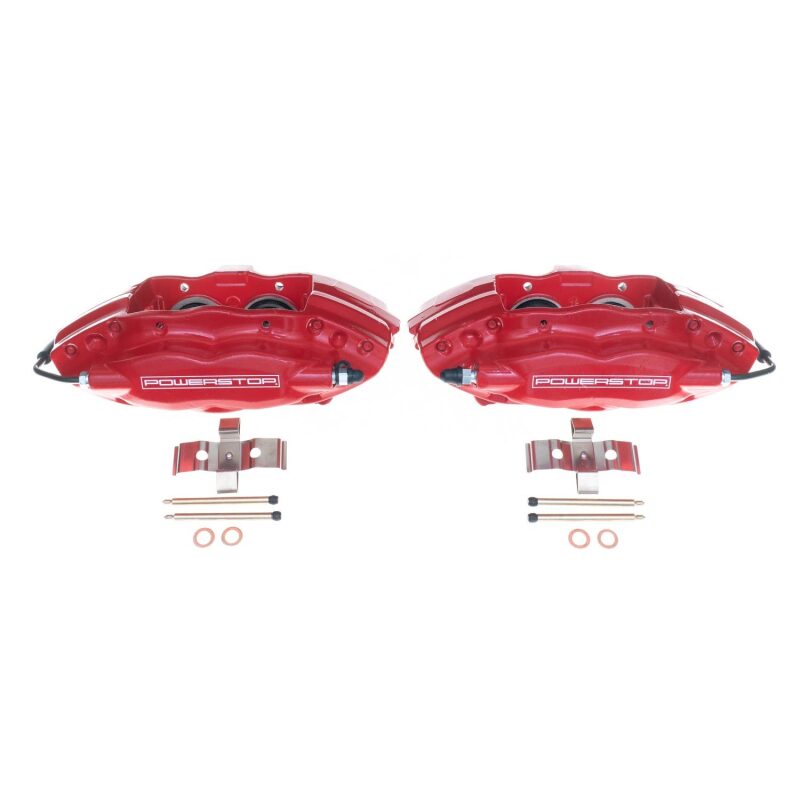Power Stop 10-15 Chevrolet Camaro Rear Red Calipers w/o Brackets - Pair