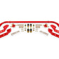 BMR 64-67 GM A-Body 1.25in Hollow 2-Hole Adjustable Front Sway Bar Kit - Red