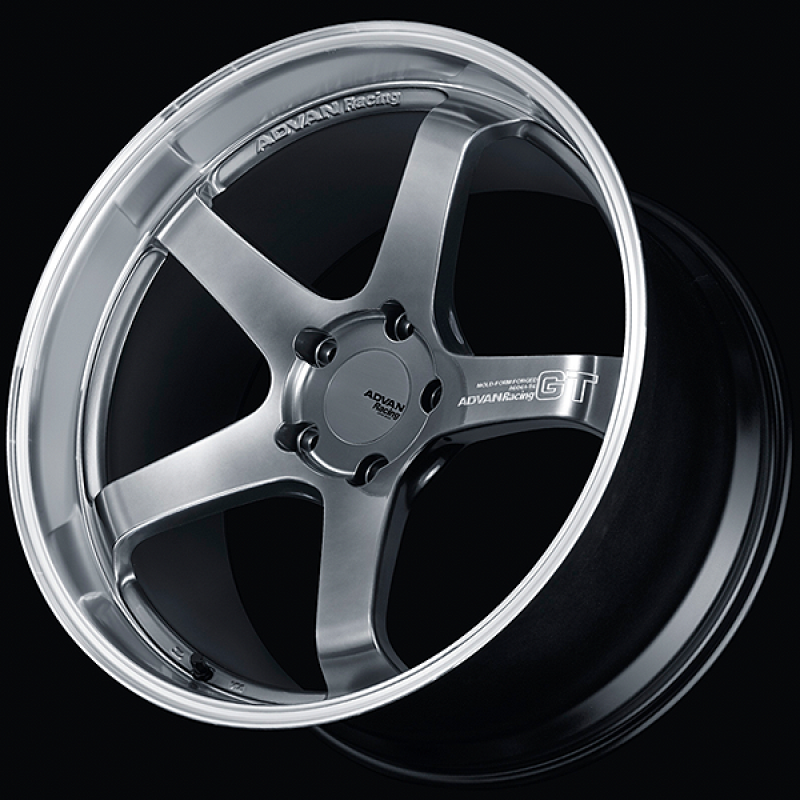 Advan GT for Porsche 21x10.5 / +50 Offset / 5-130 / 71.8mm Bore / Machining & Hyper Platinum Black
