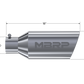 MBRP Universal Tip 7inch O.D. Rolled End 4inch inlet 18inch length - T304 (SINGLE TIP)