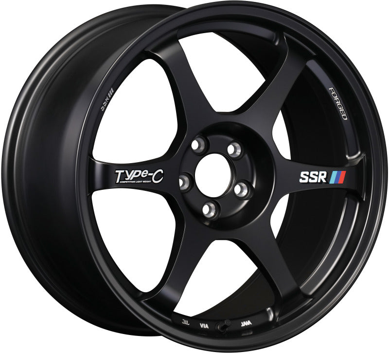 SSR Type-C Forged 18x9.5 +22 5/114.3 - Sprint Black Wheel