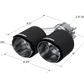 MBRP Universal Carbon Fiber Dual Tip 4in OD/2.5in Inlet