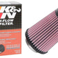 K&N Universal Rubber Filter 2-1/2in Flg / 4-1/2in OD B / 3-1/2in OD T / 6in H - Black Top