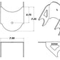 Ridetech Dropped Lower Weld-On Air Spring Axle Bracket (Uncoated)