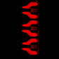 AlphaRex 87-96 Ford Bronco/F-150 Luxx-Series LED Tail Lights - Black Red