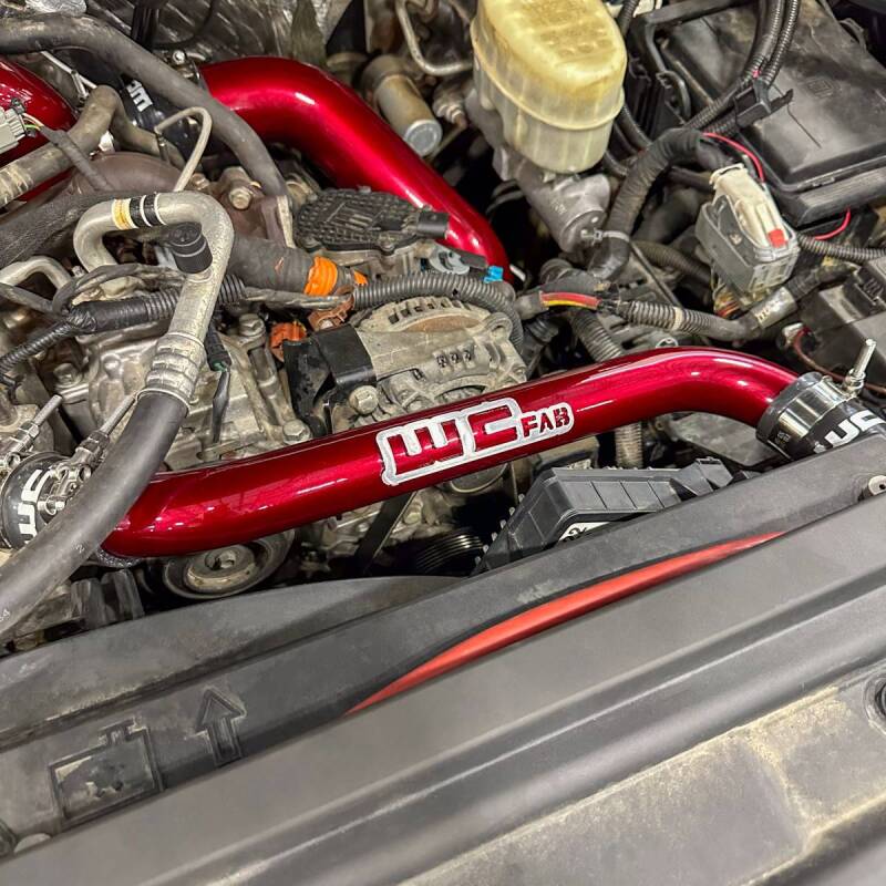 Wehrli 11-16 Chevrolet 6.6L LML Duramax Upper Coolant Pipe - Chevy Orange