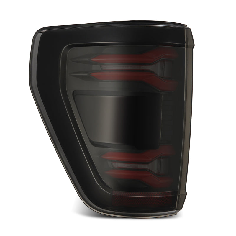AlphaRex 21-23 Ford F-150 LUXX LED Tailights - Black Red w/ BLIS