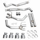 AWE 2024 Ford Mustang Dark Horse S650 RWD Track Edition Catback Exhaust w/ Quad Chrome Silver Tips