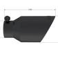MBRP Universal 4in OD Dual Wall Angled 2.5in Inlet 8in Lgth Exhaust Tip - Black