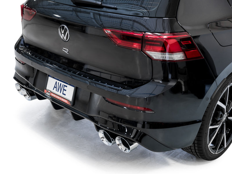 AWE MK8 Volkswagen Golf R Touring Edition Exhaust - Chrome Silver Tips