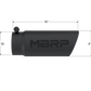 MBRP Universal Tip 4 O.D. Angled Rolled End 3.5 inlet 10 length- Black Finish
