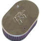 K&N Universal Custom Air Filter - Oval Shape 2in Neck Flange / 5.25in ID / 2.5in Height - Red