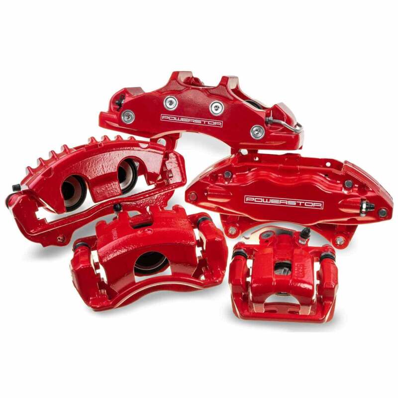Power Stop 01-05 Toyota Echo Front Red Calipers w/Brackets - Pair