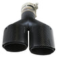 aFe Takeda 2.5in 304 Stainless Steel Clamp-on Exhaust Tip Driver side 2.5in Inlet 4in Dual-Carbon