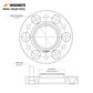 Mishimoto Wheel Spacers - 5x112 - 66.5 - 12 - M14 - Black