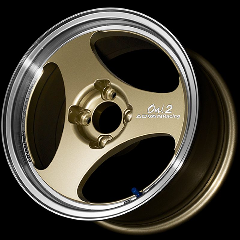 Advan ONI2 14x5.0 / +44 Offset / 4-100 / 63mm Bore / Machining & Champagne Gold