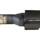 aFe Takeda 2.5in 304 Stainless Steel Clamp-on Exhaust Tip Passenger Side 2.5in Inlet 4inDual-Carbon
