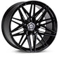 Vossen HF-7 20X10.5 / 5X112 / ET25 / Deep Face / 66.5 - Gloss Black Wheel