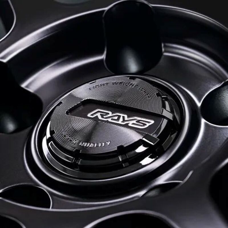 Gram Lights 57NR LIMITED II 18x8.5 +38 5-114.3 Semigloss Black Wheel w/ Black Cap/Stickers/Air Valve