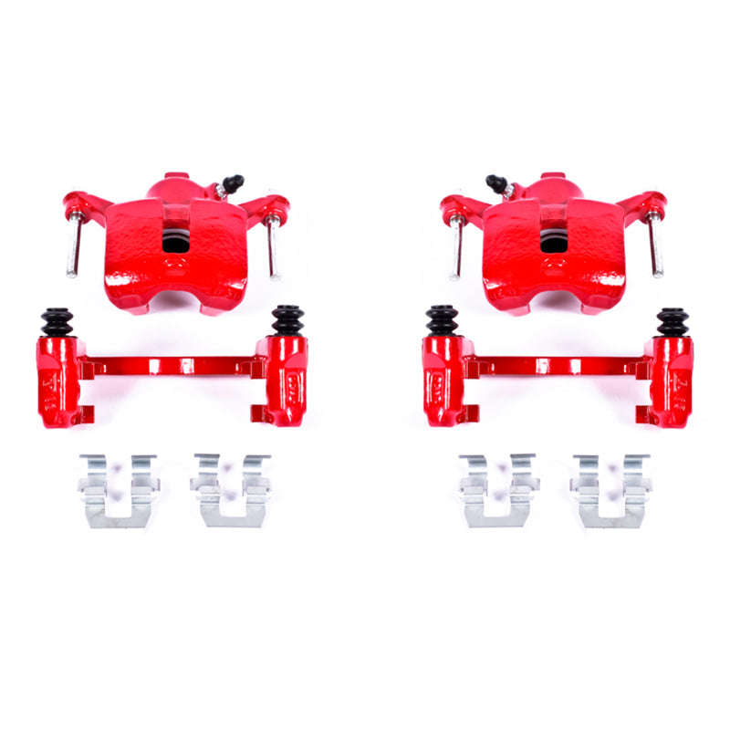 Power Stop 08-09 Buick Allure Rear Red Calipers w/Brackets - Pair