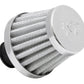 K&N 2in Base OD x .375in Flange ID x 1.75in H Rubber Base Crankcase Vent Filter - White