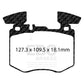 EBC 19-22 Mercedes-Benz GLC300 Coupe (C253) 2.0T (4 Pads w/Weights) Ultimax Front Brake Pads