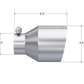 MBRP Universal Stainless Steel Tip 2.5in ID / 4.5in OD Out / 6.5in Length Angle Cut Single Wall