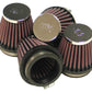 K&N Universal Chrome Filter 2.125 in Flange ID / 3in Base OD / 2in Top OD / 2.75in H (4 per box)