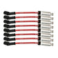 Moroso GM LS/LT 8.5mm Ultra 40 9.75in Long Wire Set w/Alum Heatshield - Red