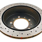 DBA 07+ Toyota LandCruiser 200 Series Rear Drilled and Slotted 4000 Series Rotor