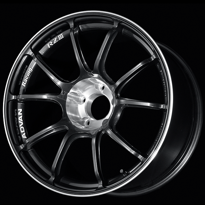 Advan RZIII 18x8.5 / +30 Offset / 5x114.3 BC / 73mm Bore / Black Gun Metallic & Diamond Cut
