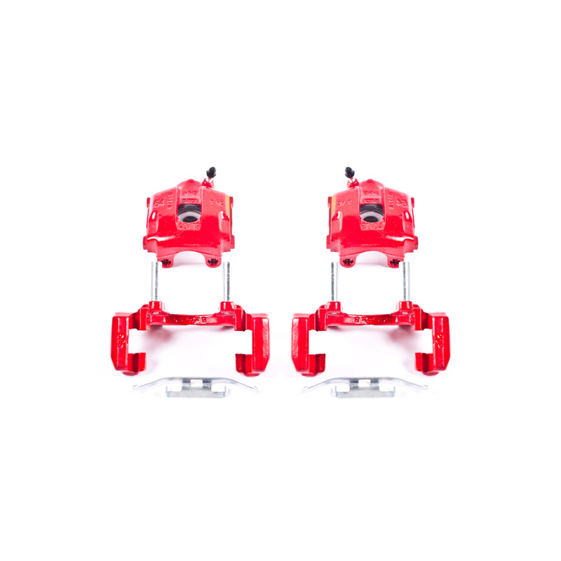 Power Stop 01-05 BMW 320i Rear Red Calipers w/Brackets - Pair