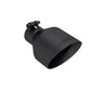 MBRP Black-Coated Tip 2.5in ID, 5in OD Out, 8in Length, Angle Cut, Dual Wall