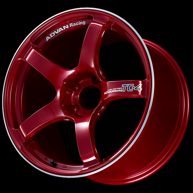 Advan TC4 18x7.5 / +42 Offset / 5-112 / 66.5mm Bore / Racing Candy Red & Ring