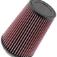 K&N Universal Rubber Filter Round Tprd 3.313in Flange ID x 4.75in Base OD x 3.5in Top OD x 6.5in H