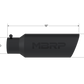 MBRP Universal Tip 6in OD Rolled End 4in Inlet 18in L Black Coated Exhaust Tip