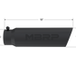 MBRP Universal 5in OD Angled Rolled End 4in Inlet 18in Lgth Black Finish Exhaust Tip