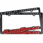 GrimmSpeed License Plate Frame - GrimmSpeed Red Text (Pair)